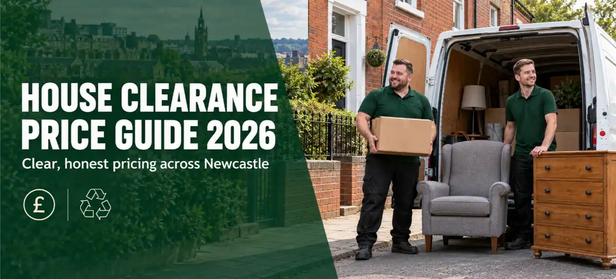 House Clearance Newcastle price guide with professional clearance team and van